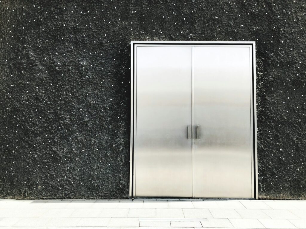 Steel metal door