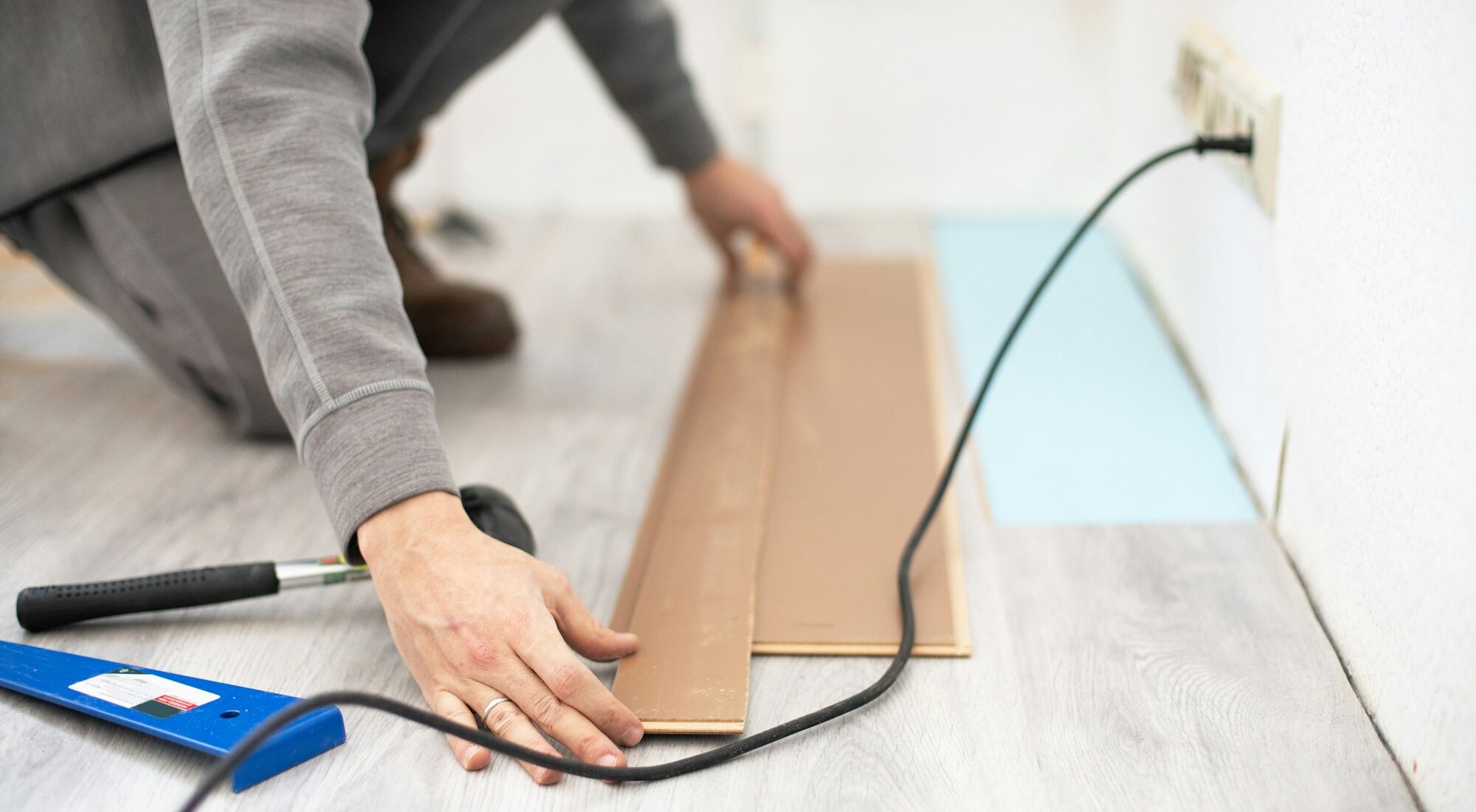 House renovation. Laminate flooring